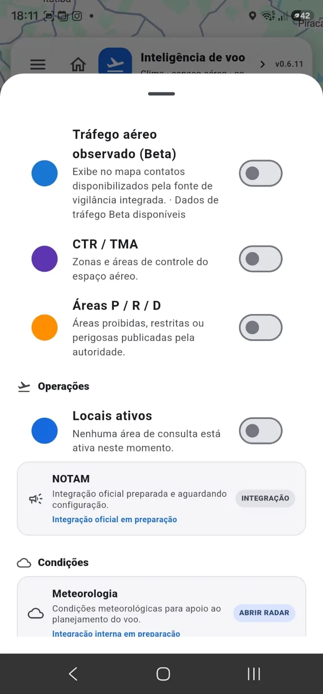 Camadas de espaço aéreo para drones