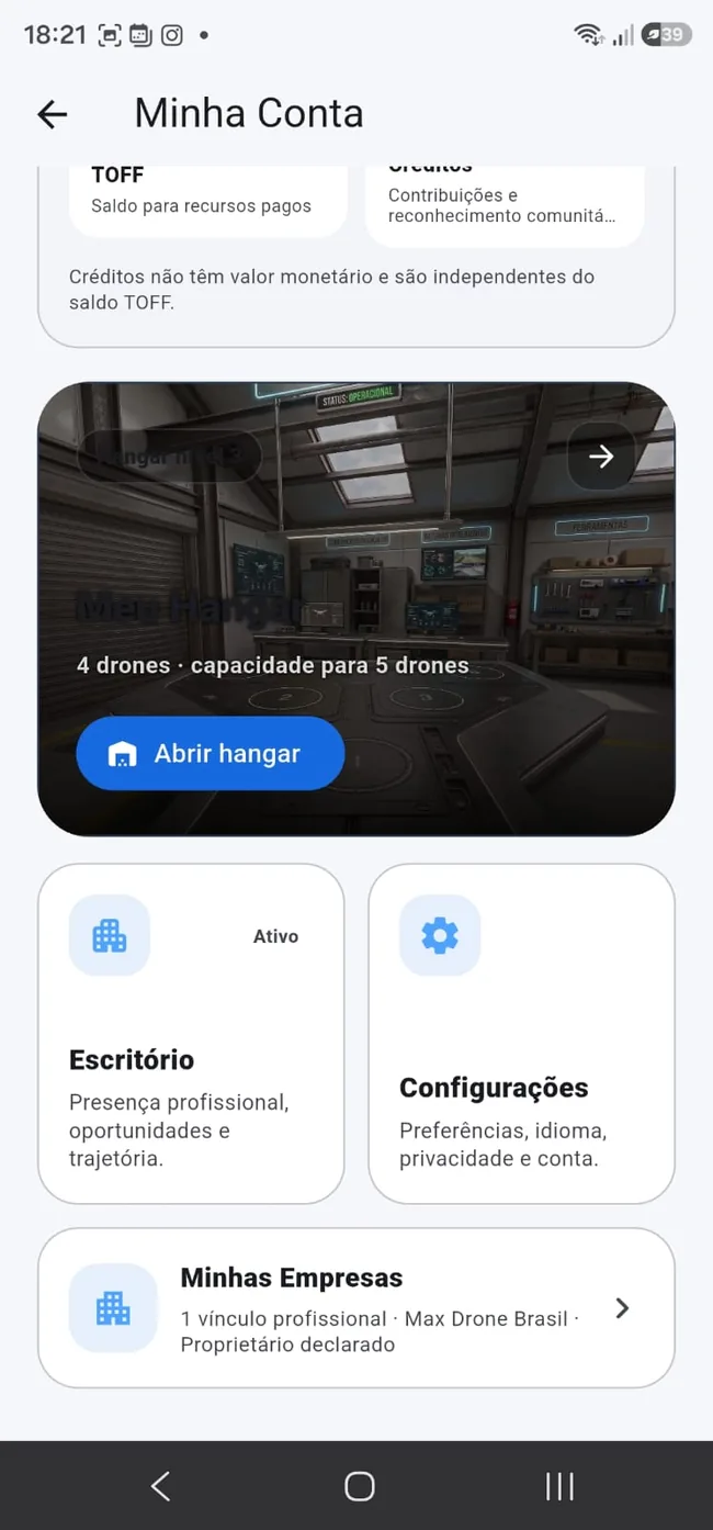 Operação corporativa também tem lugar — Takeoff Max